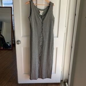 Vintage button up maxi dress